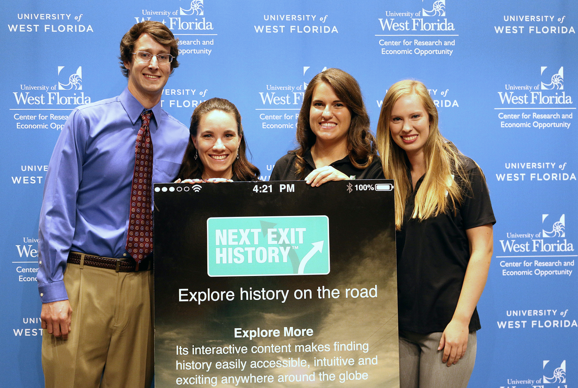 UWF graduate students participate in "Next Exit History" project.