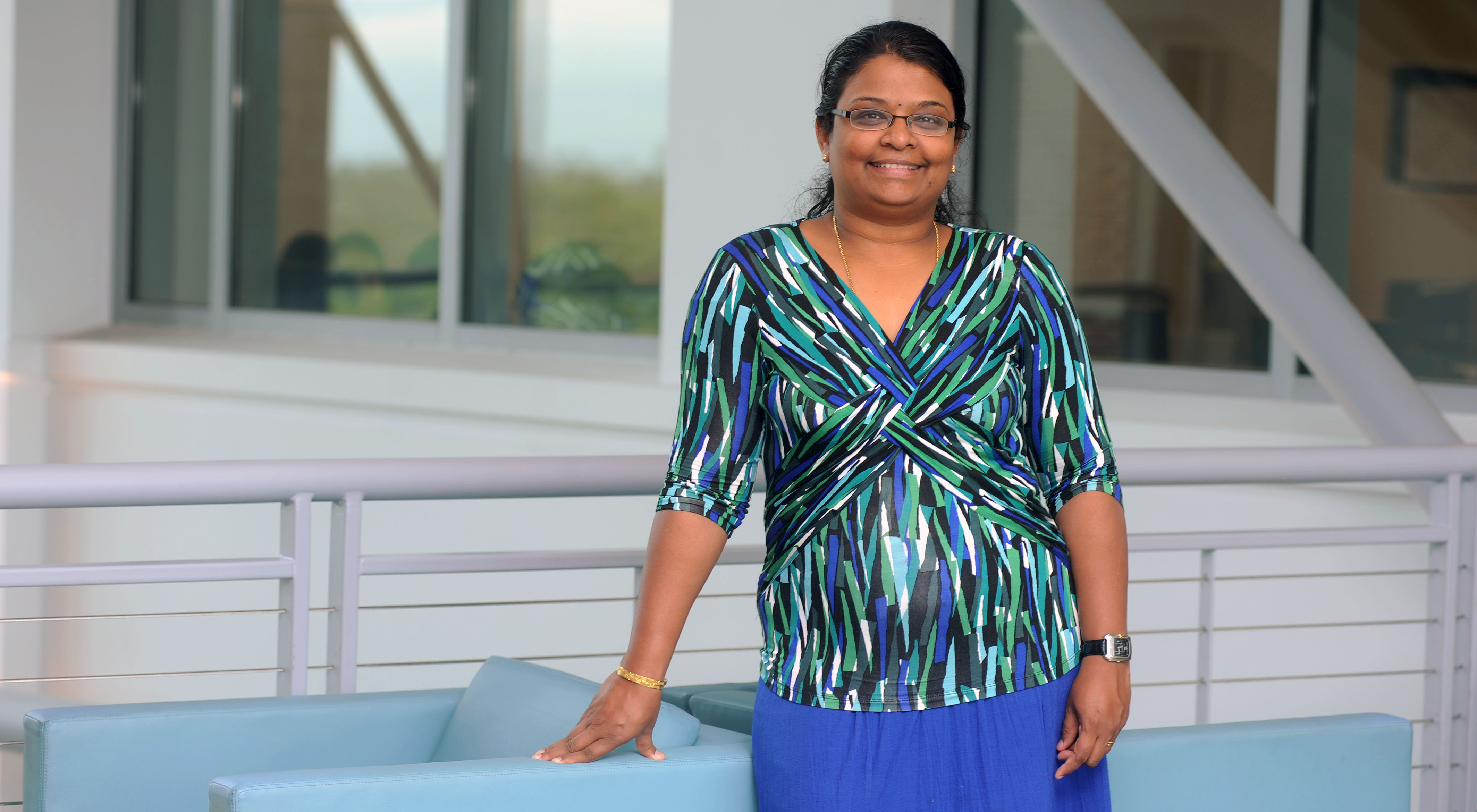 Dr. Bhuvaneswari Ramachandran, assistant professor in the University of West Florida Department of Electrical and Computer Engineering, focuses her research on sustainable and renewable energy sources.