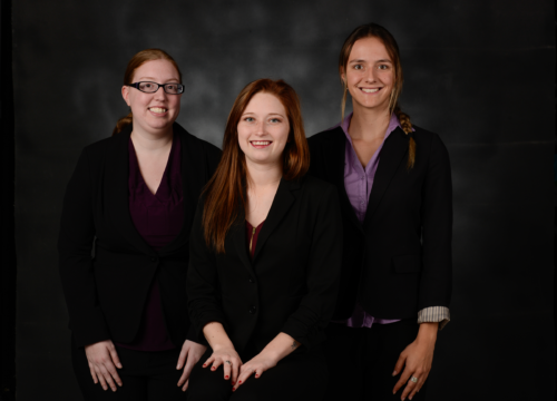 ‌Kristie Anthony, Aspen Drude and Fernanda Amaral winners of the SHRM (Society for Human Resource Management) Case Competition undergraduate division in Atlanta, Ga.
