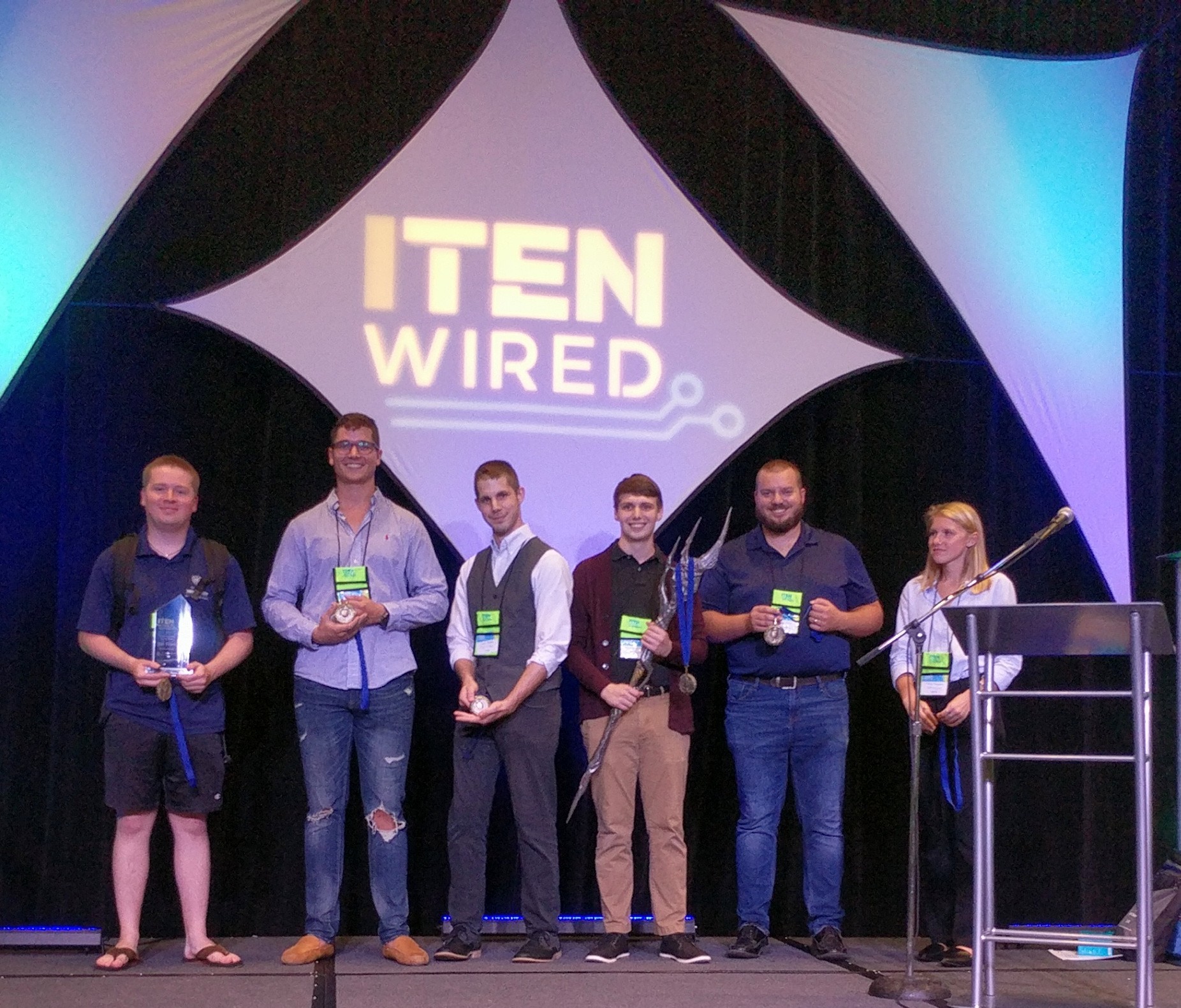 UWF Cybersecurity students received their award at the ITEN WIRED competition