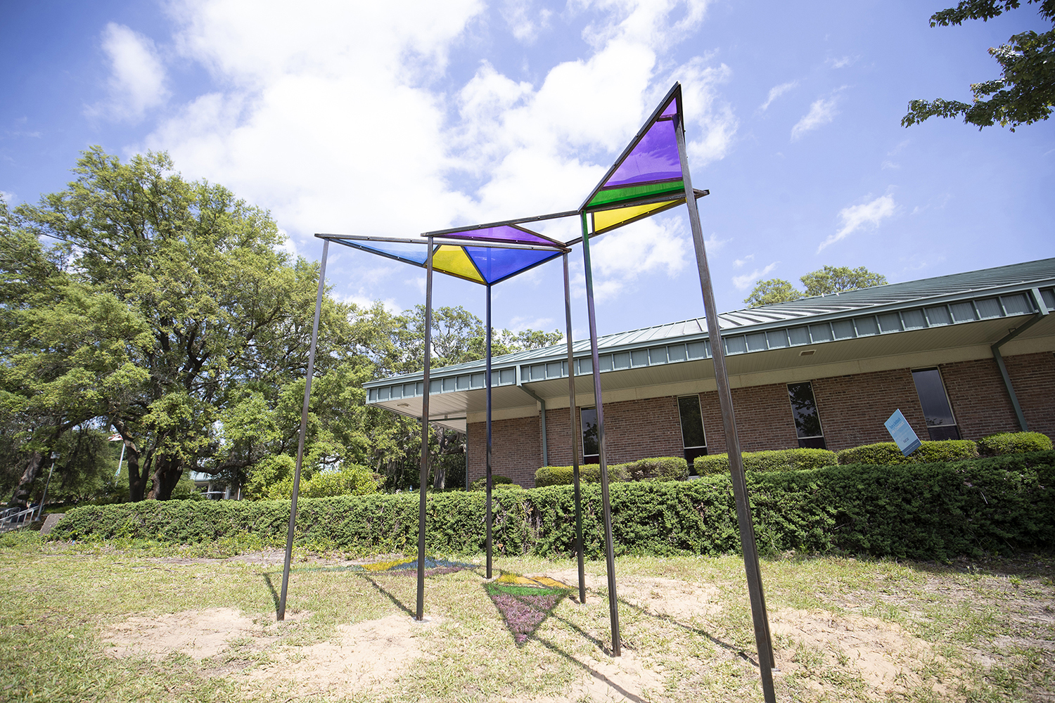 Ascending Colors, one of four art installations on the UWF Pensacola campus