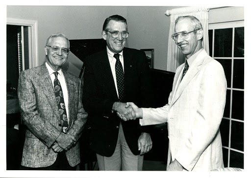 (Pictured left to right) Dr. Grier Williams, Dr. Milton Usry and Dr. Peter Young, 1992 UWF Guild for the Arts