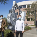 (Pictured left to right) UWF's AI and Data Analytics Research Group team, Raffaele Galliera, Tobias Jacob and Muddasar Alì