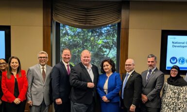 CyberSkills2Work Team with DoD CIO Cyber Academic Engagement Office Leadership, Mr. Mark Gorak and Dr. Diba Hadi, and RADM (Ret.) Mark Montgomery