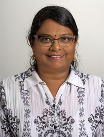 Dr. Bhuvaneswari Ramachandran indoor headshot.