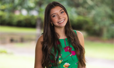 UWF student Trista Bennett smiles.