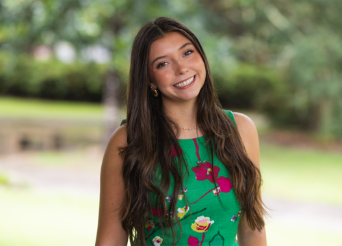 UWF student Trista Bennett smiles.