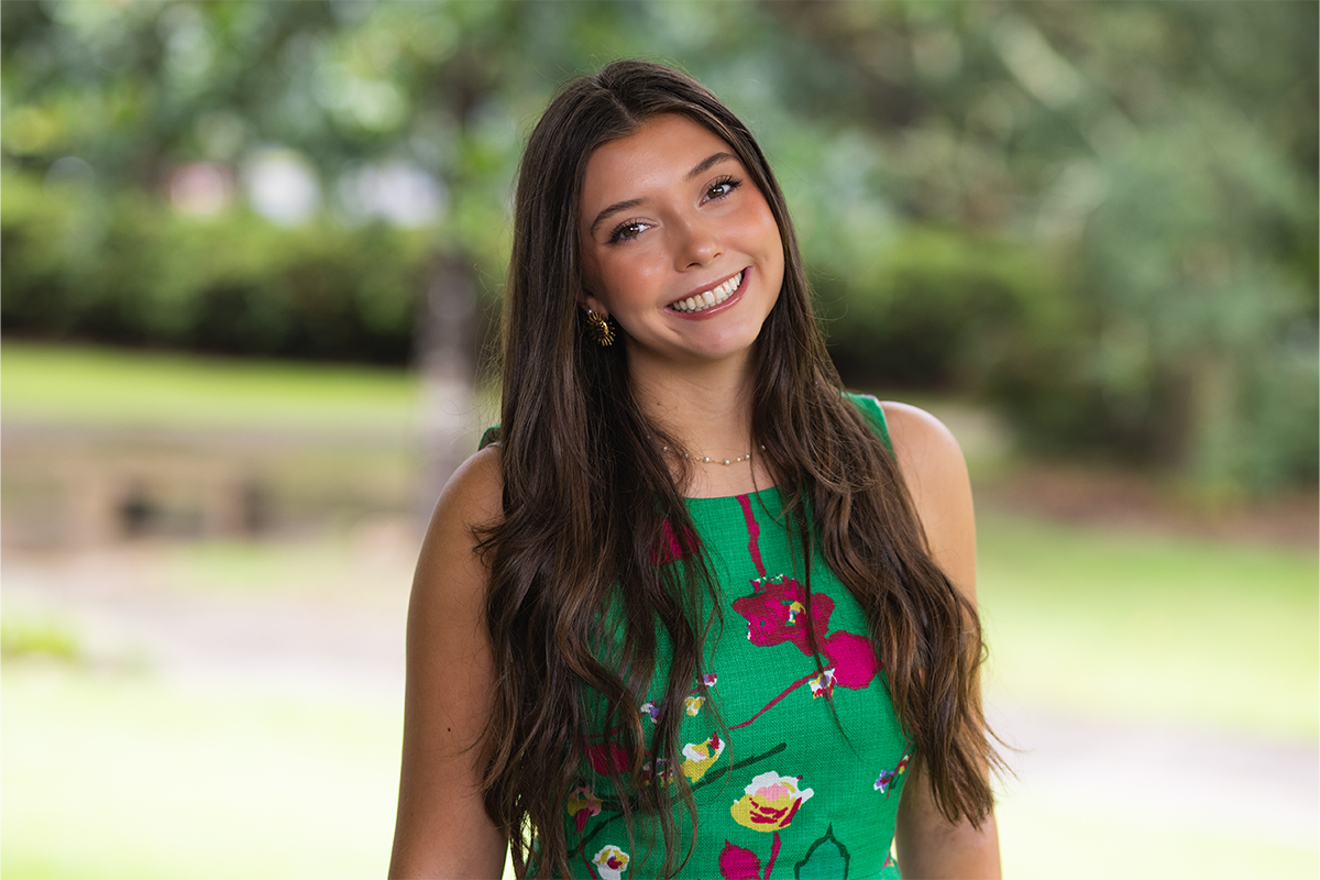 UWF student Trista Bennett smiles.